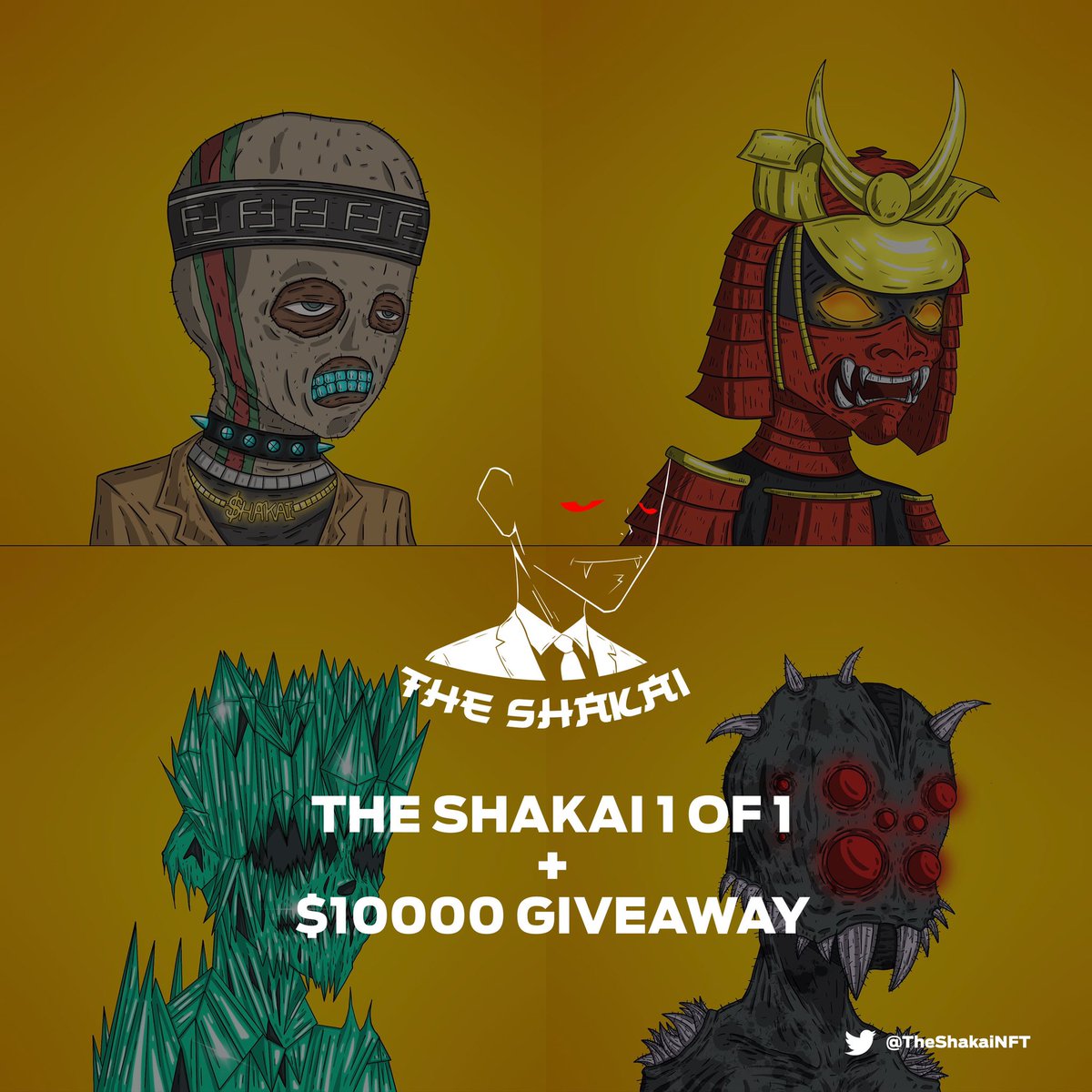 TheShakaiNFT's tweet image. The Shakai 1 of 1 NFT Giveaway + $10,000 ❤️

Big Drip Series 💰

To take part-
1- Follow @TheShakaiNFT
2- Like and Retweet the post ✅
3- Tag 3 of your favourite NFT influencers

Winner will be picked within 72 hours 🔥