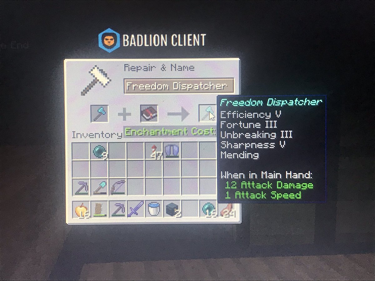 TrollerEst's tweet image. So I lost my Maxed Axe 😢 during a raid, so I made a maxed diamond axe for a replacement old axes name (Terminator) rip in peace, new axe (Freedom Dispatcher)😁
@philzabot #TrollCore #Minecraft #rip #RestInPeace #viral