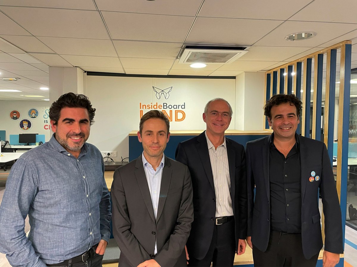rfernandez's tweet photo. 5 mois après la rencontre à #Vivatech, passionnants échanges ce soir avec les dirigeants d’@insideboard_tw, @Mbentolila et @yohan_pz. Le numérique au service de la transformation et de l’accompagnement du changement, avec le soutien d’@Orange_DV @Jerome__Berger 🚀! #FrenchTech https://t.co/LsvYrhDgG7