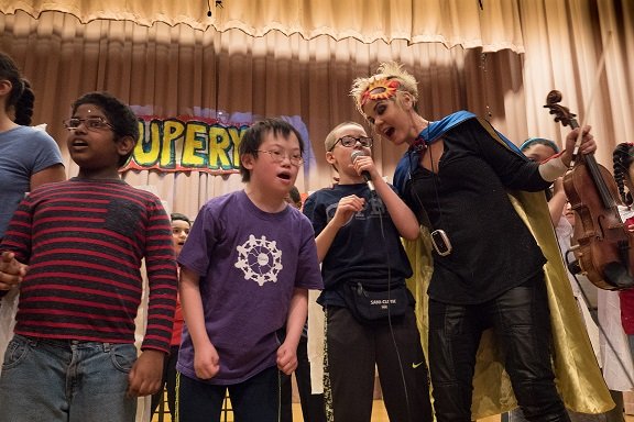 LourdsLane's tweet photo. The best of times leading an arts and music-filled assembly for the beautiful special needs students of P224 Q. #tbt #love #specialneeds #superyoufun #thebestoftimes https://t.co/idOSvtJlWv