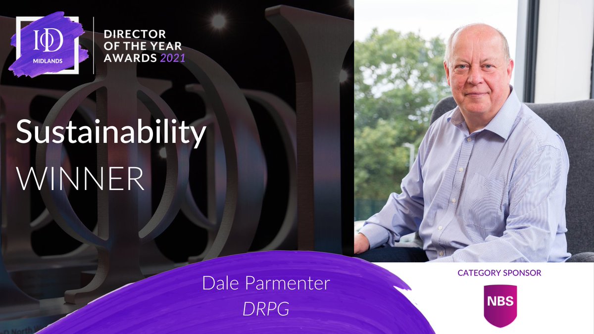 Congratulations to Sustainability winner Dale Parmenter!

A shout-out to highly commended Lee Marshall!

#IoDMidlandsAwards21