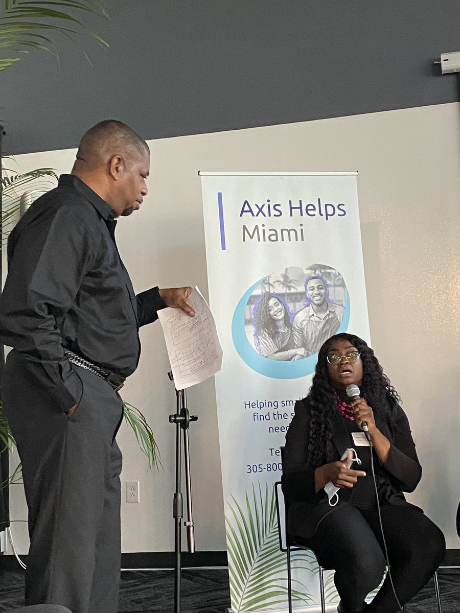 AxisHelps's tweet photo. ✅ More digital coaching for small businesses.
✅ An office of Small business advocacy.
✅ A center that handles accounting and backend business services.
Our participants are pitching ideas to help #SmallBusiness thrive in @MiamiDadeCounty 💪🏽 #FinanceLocal https://t.co/FI3ZD5dJpf