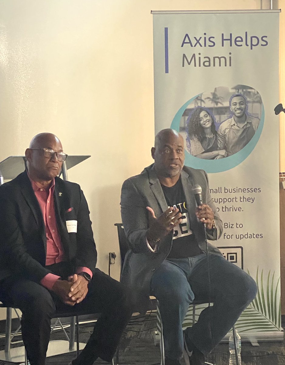 AxisHelps's tweet photo. ✅ More digital coaching for small businesses.
✅ An office of Small business advocacy.
✅ A center that handles accounting and backend business services.
Our participants are pitching ideas to help #SmallBusiness thrive in @MiamiDadeCounty 💪🏽 #FinanceLocal https://t.co/FI3ZD5dJpf