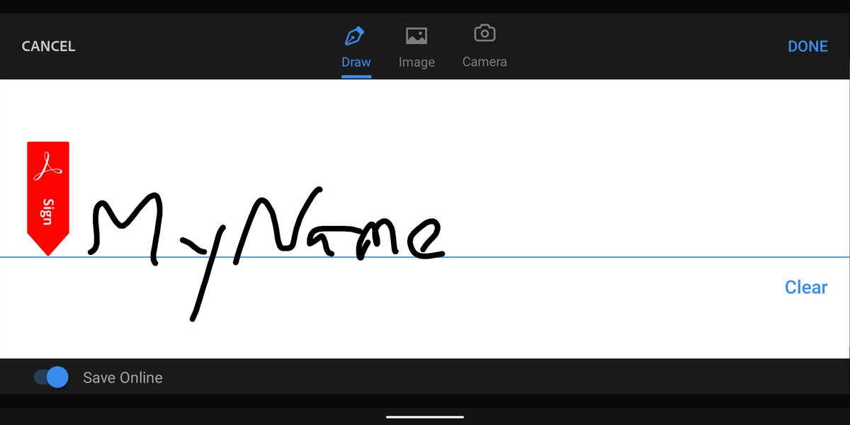 How to create a signature for PDF documents on an Android phone