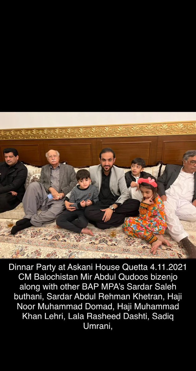 qamberaskani's tweet photo. Dinnar At Askani House Quetta #CMBalochistan #governmentbalochistan https://t.co/EN8VUjEzih