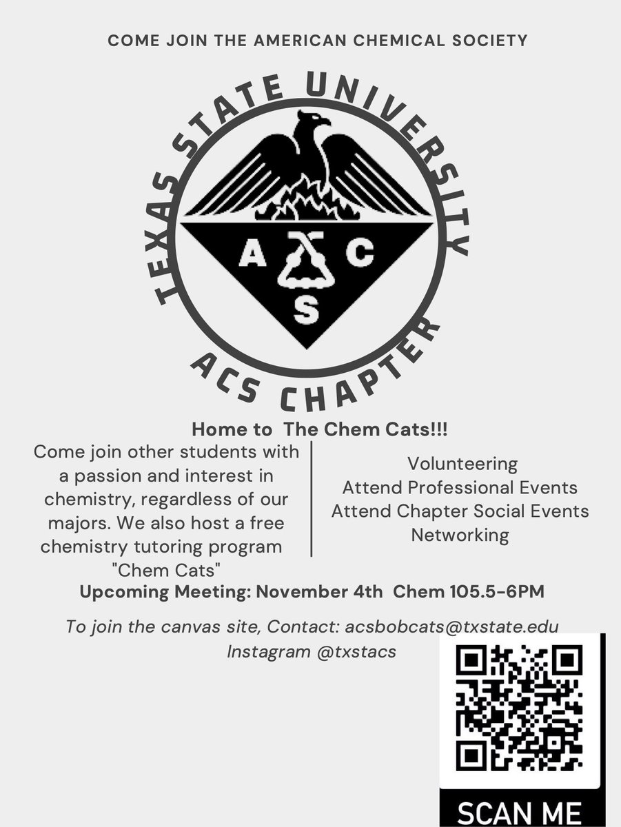 TxSt American Chemical Society (@txstacs) / Posts / X