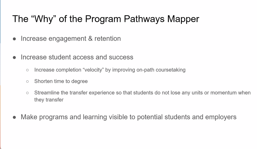 lara_brady's tweet image. The Why of Program Pathways Mapper #MapstoDegrees  #CVHigherEd #ProgramMapper #Transfer #GuidedPathways #EquitablePathways