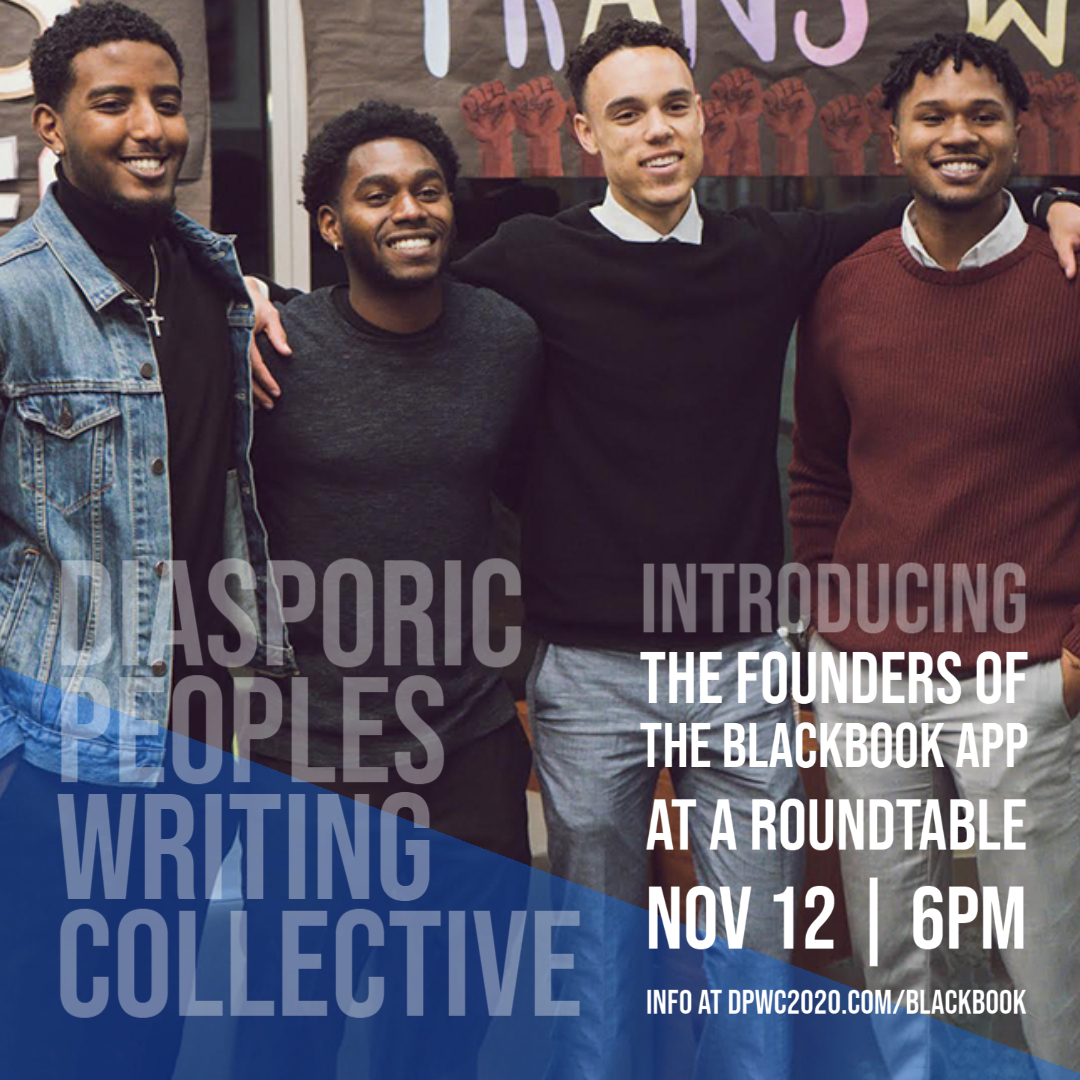 dpwc2020's tweet photo. Friday, we're talking with the founders of @blackbook_u, an app that equips students with tools to connect, interact, and engage in a centralized space. This convo centers on social justice ✊🏾 
Pre-register through https://t.co/Wy91dbYjm7

#DPWC #sjsu #student #activism #BLM https://t.co/j1wfkUutWK