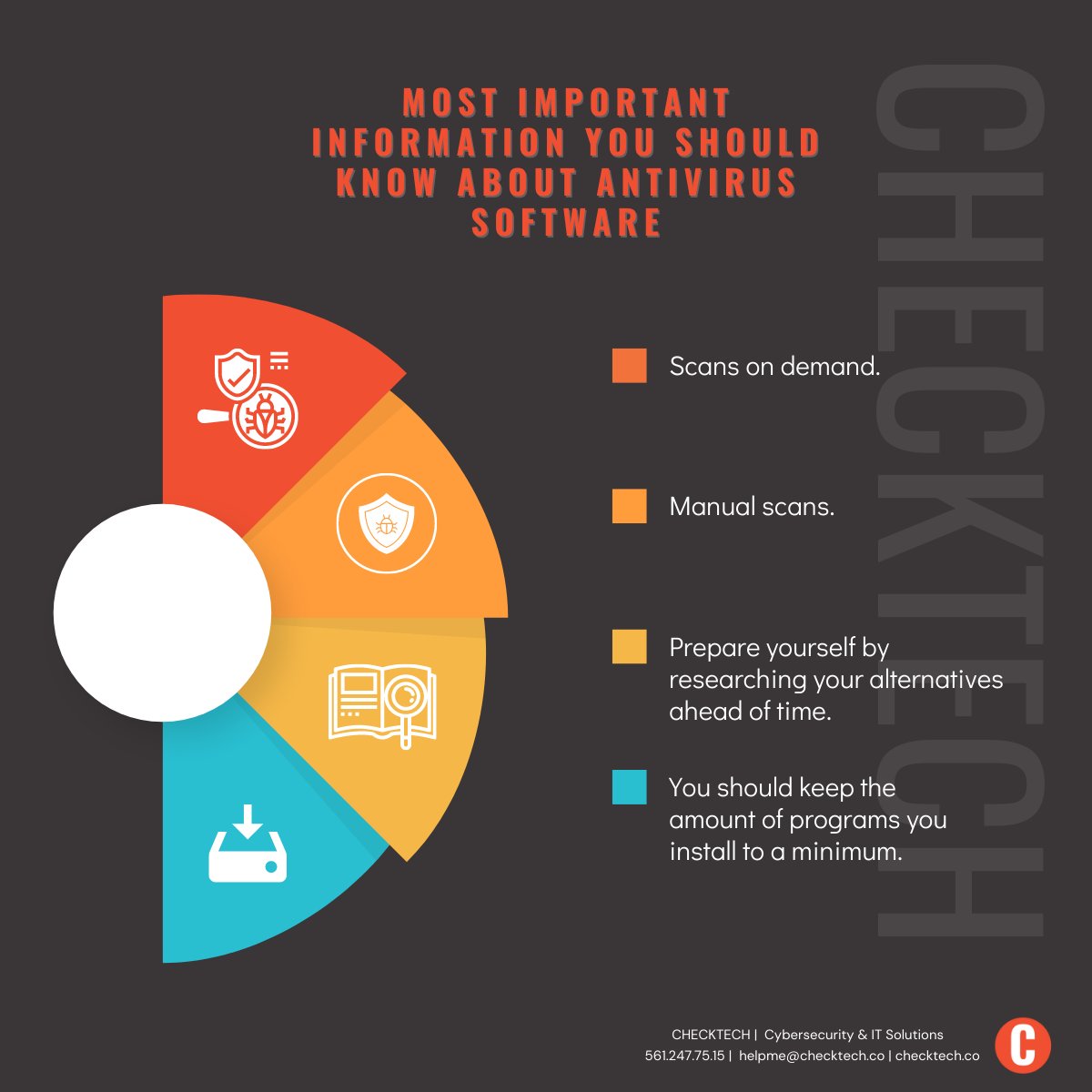 You only need 1 antivirus program &amp; 1 anti-spyware program if you choose distinct programs. Antivirus software scans files &amp; memory for patterns that could indicate the existence of malicious code. Check for known issues w/ other software you may have installed on your computer.