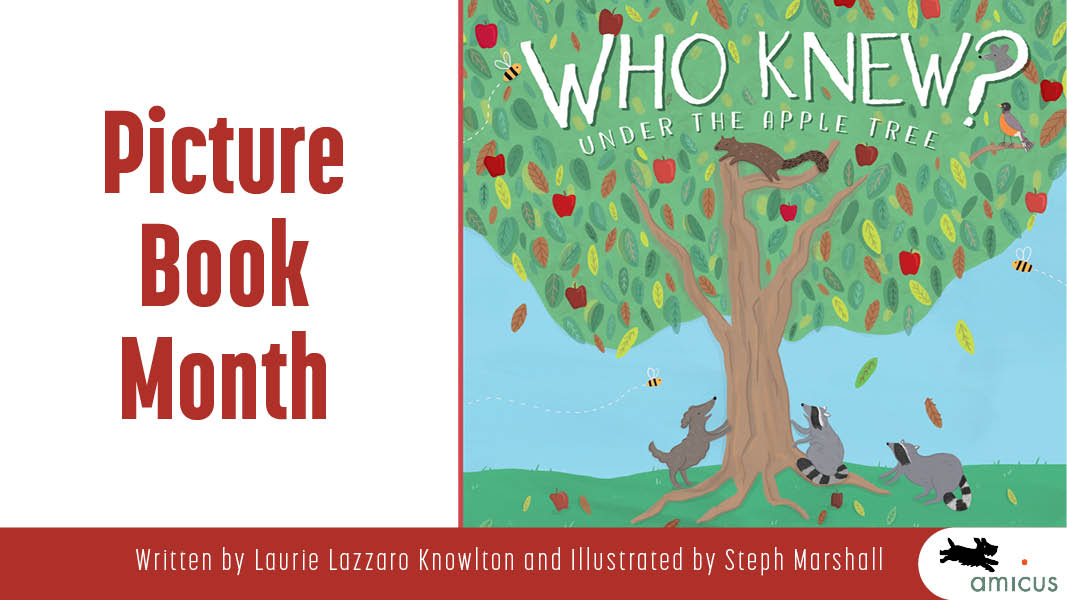 amicuspub's tweet photo. As #PictureBookMonth comes to an end, we're celebrating one more book. Who Knew? Under the Apple Tree is great for learning about animal communication and counting.

Written by @laurielknowlton 
Illustrated by Steph Marshall

More details here: https://t.co/5GwZIzilrp

#AmicusInk https://t.co/LX32HEUtiL