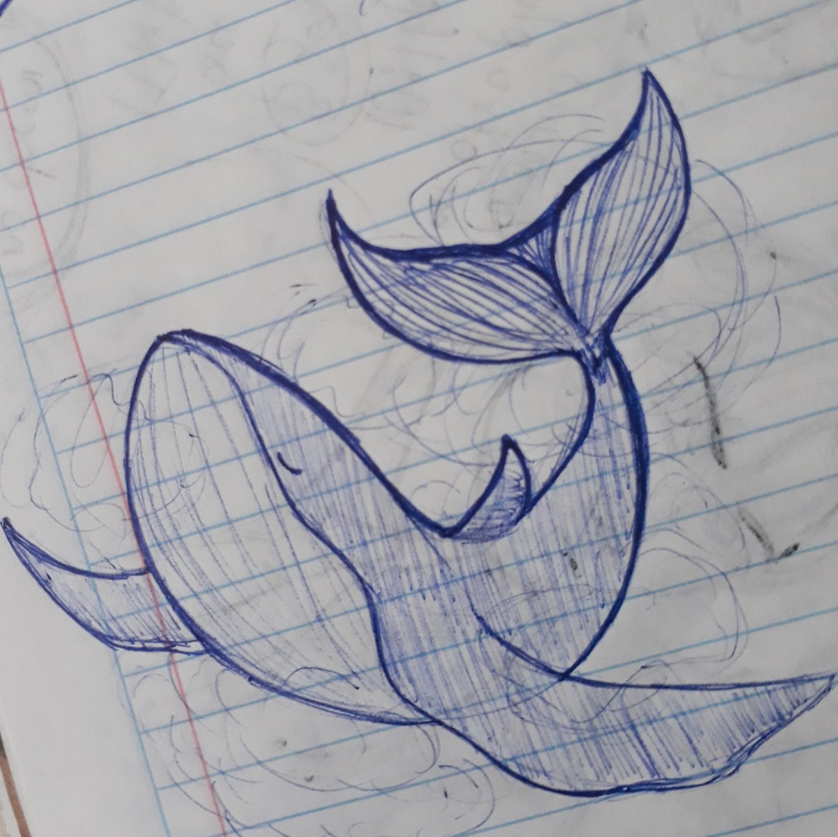 Pimpollooooo's tweet photo. No sabía que dibujar e hice una línea random, wacho no se como le encontré forma de ballena, pero salió esto https://t.co/eTU6tGffca