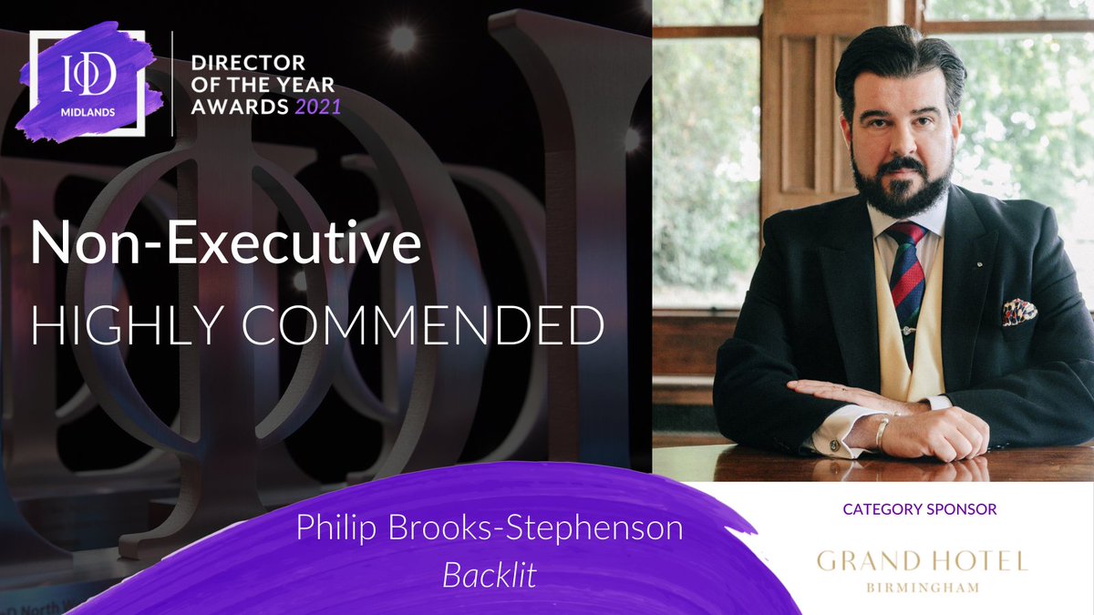 Congratulations to Non-Executive winner Shameem Kamzi!

Shout-out to highly commended Philip Brooks-Stephenson!

#IoDMidlandsAwards21