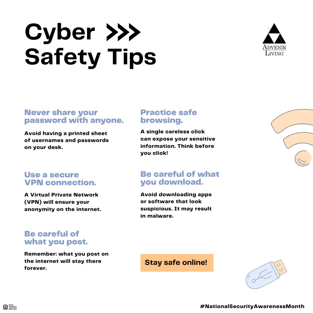 #CybersecurityAwarenessMonth is focused on improving education about cybersecurity best practices, raising awareness of the digital threats to privacy, and encouraging organizations to put stronger safeguards in place to protect sensitive data. #BeCyberSmart 👩‍💻💡