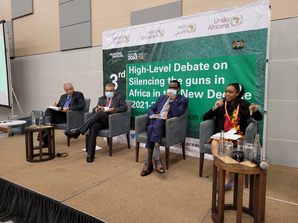 AUC_PAPS's tweet photo. #3rd_High_Level_Debate Session3: Curbing the illicit inflow &amp; proliferation of arms in Africa - key to #silencingtheguns. Moderator: Amb. Mohammed Ashraf Rashed @comesa_lusaka  Presenter: Dr. Gounden @ACCORD_online
Panelists: @BruceMokayaICRC, Ms. Brenda Wanjiru @Dumebi21035252 https://t.co/FwQpRrMwlV
