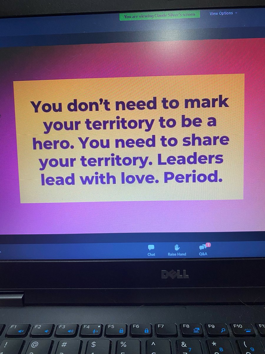 Listening and connecting to the wisdom of <a href="/claudesilver/">claudesilver</a> at #i42021. Love this!  #Leadership