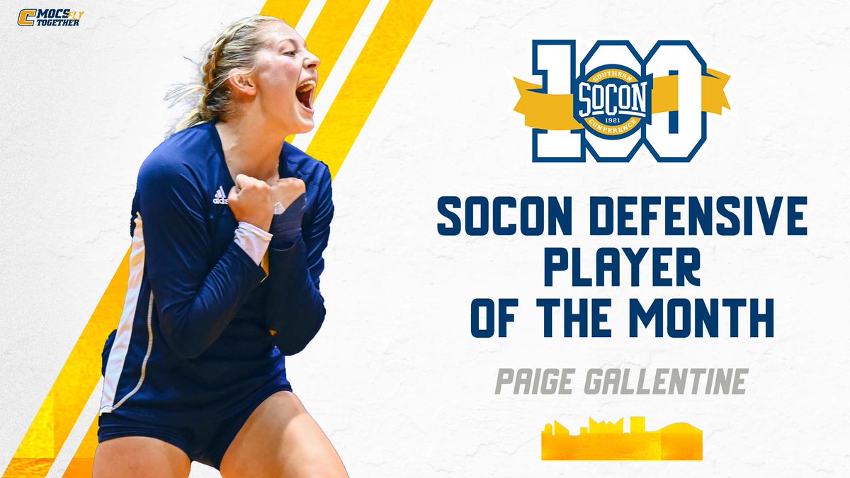 Our first <a href="/SoConSports/">The Southern Conference</a> monthly honor since 2017 😎

Paige Gallentine is the SoCon Defensive Player of the Month for October! 

#GoMocs