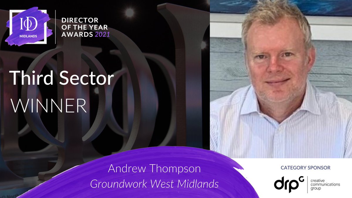 Congratulations to Third Sector winner Andrew Thompson!

#IoDMidlandsAwards21