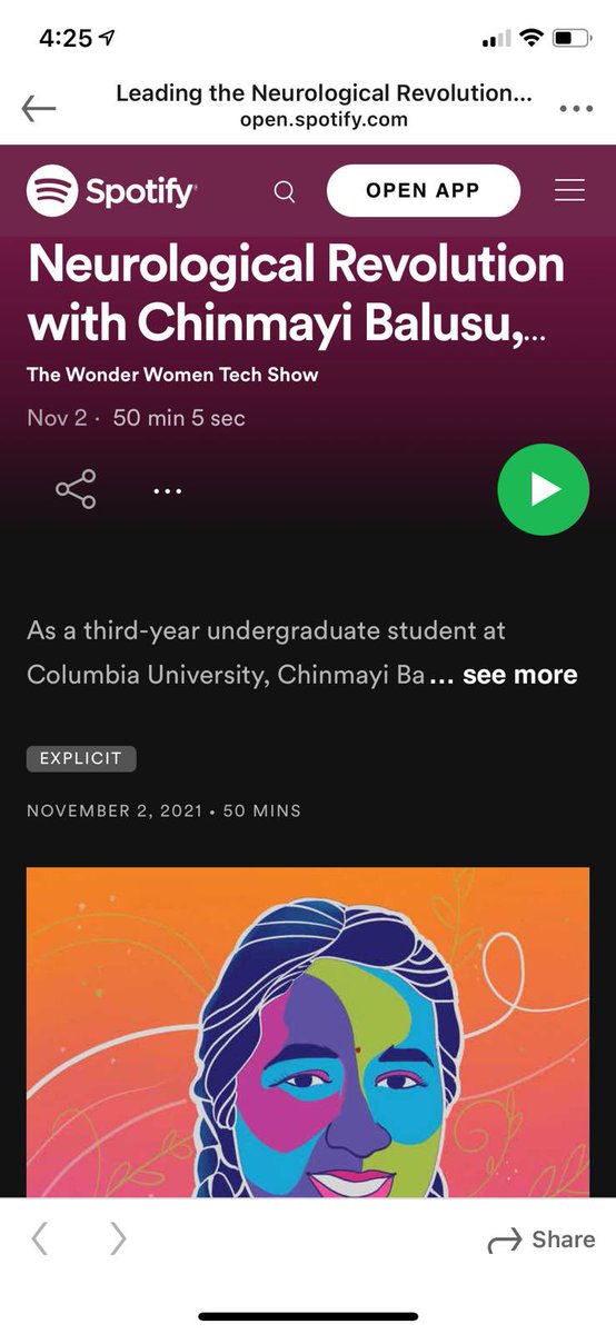 MissLisaMae's tweet photo. Dear @Spotify can you let us know why our @WWT_Show Podcast episode talking with an undergrad student about neuroscience and getting more female students in Science is marked Explicit?! Makes no sense to my @wonderwomentech team &amp; I. 😳🤷🏽‍♀️ #WomenInSTEM https://t.co/BcZLLFFKQl
