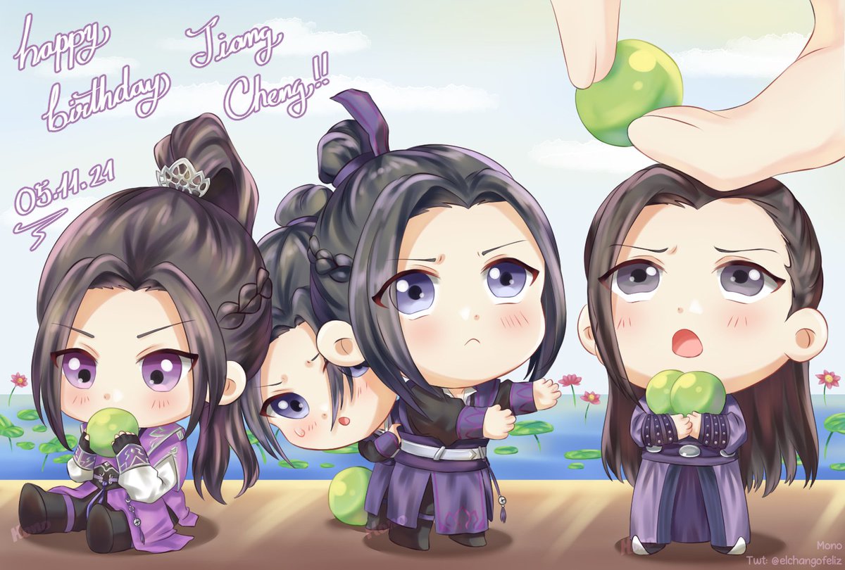 elchangofeliz's tweet photo. Happy birthday Jiang Cheng!! 💜🥳
All JCs deserve all the love and lotus seeds today 🎉💜
#1105江澄生誕祭 #江澄1105生日快乐 https://t.co/9OKU7uyNQX