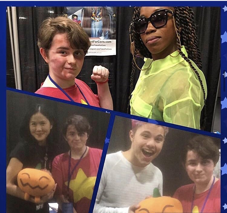 multifandomluvr's tweet image. Throwback to #momocon2019 when I met @DeedeeMagnoHall @ZachCallison and @EstelleDarlings as well as @whammybah (at a voice acting workshop I did with her and Sarah Sherman!) pumpkin pupper plush by @Fanbustion