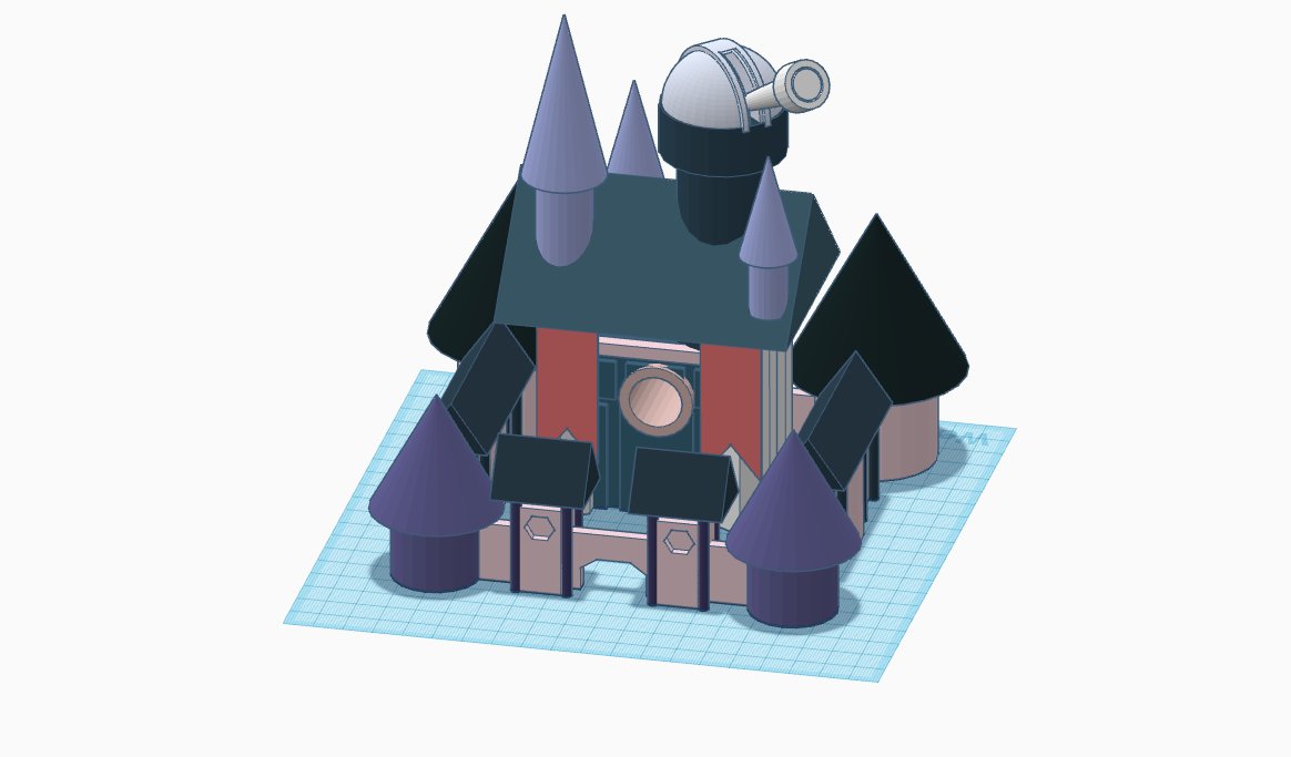 armennnn_draws's tweet photo. observatory castle made in tinkercad! https://t.co/gogkHRp3cl