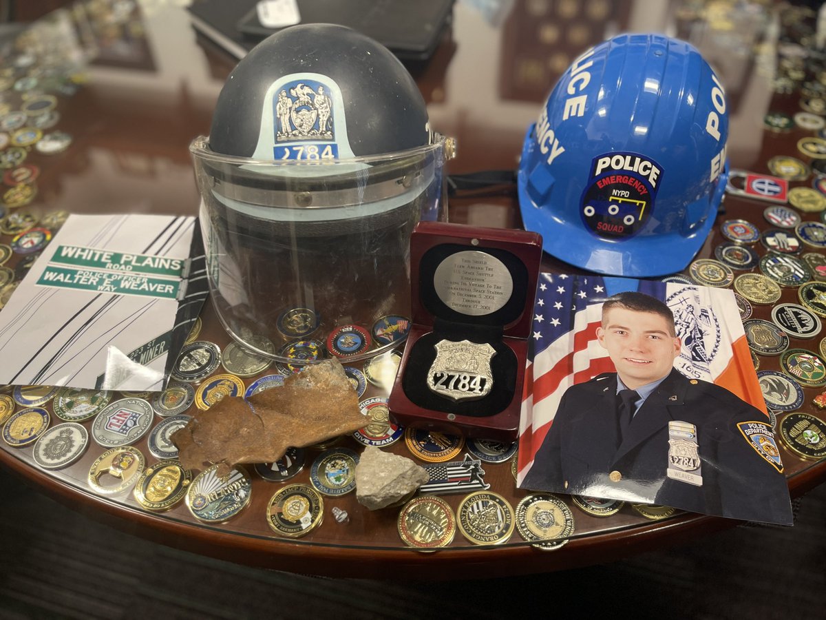 Today, <a href="/SheriffMina/">Sheriff John Mina</a> welcomed 16-year-old Kacey Weaver to OCSO. The <a href="/WestOrange_OCPS/">West Orange HS</a> junior wants to be an LEO. Her uncle Walter Weaver was an NYPD hero who died on 9/11. Kacey looked right at home in the Sheriff’s chair! We can’t wait to see her wear her own badge one day! ⭐️