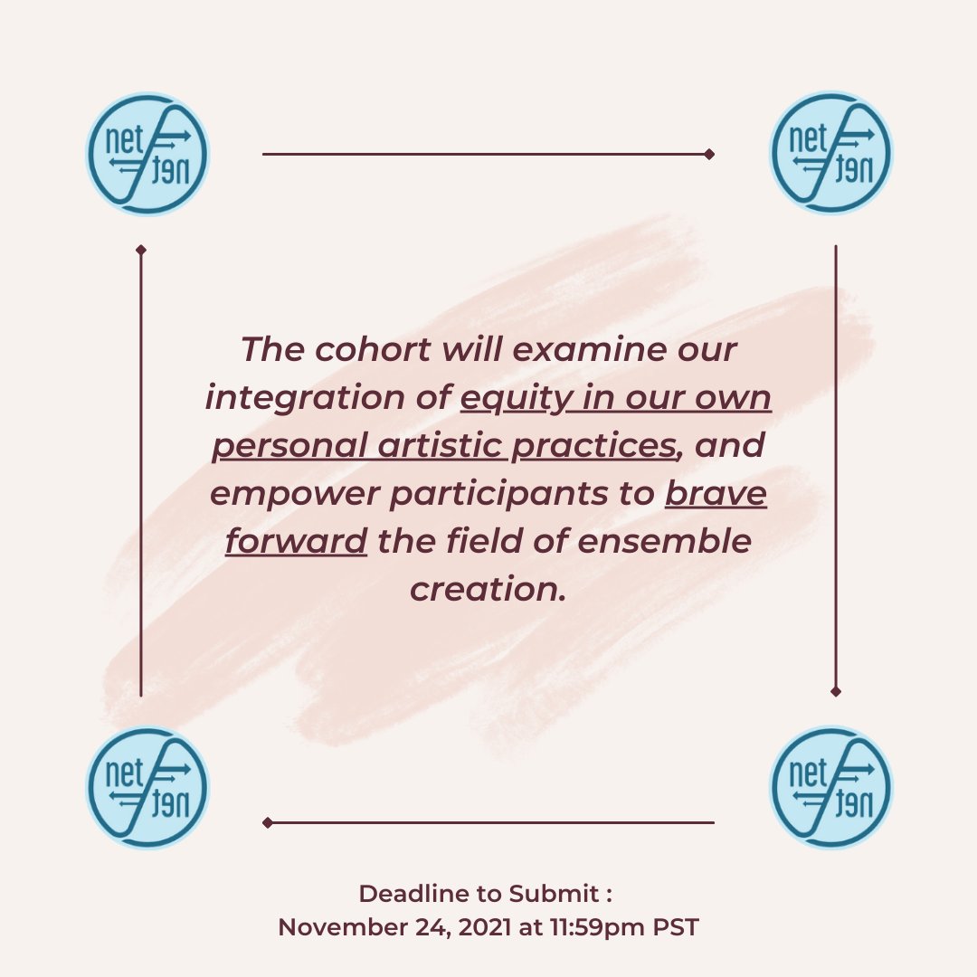 NETEnsembles's tweet image. 📣 ANNOUNCING! 📣 Create + Activate ⚡️A NET/TEN BIPOC Collaborative Community in Ensemble Practice &amp;amp; Artistic Exchange 🎭 Deadline to Submit is November 24th 🗓 More information can be found at the link in our bio ☣️ #netensembles #netten #create #activate #bipoc #ensembleartists