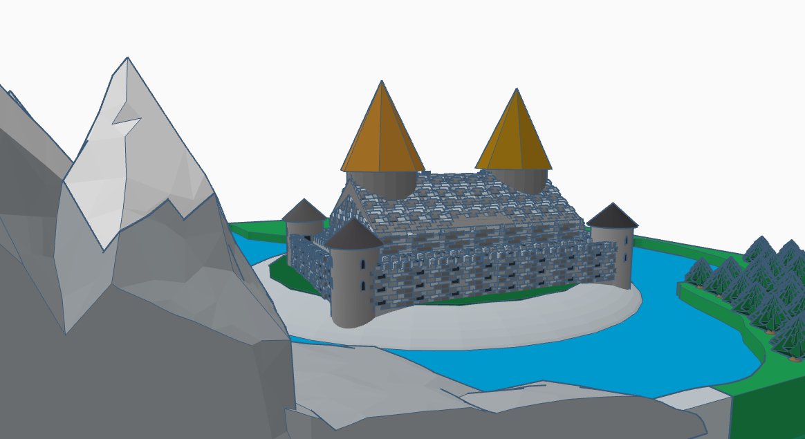 creates_h's tweet photo. Model of a Castle in Tinkercad! https://t.co/DgtdWzBqUl