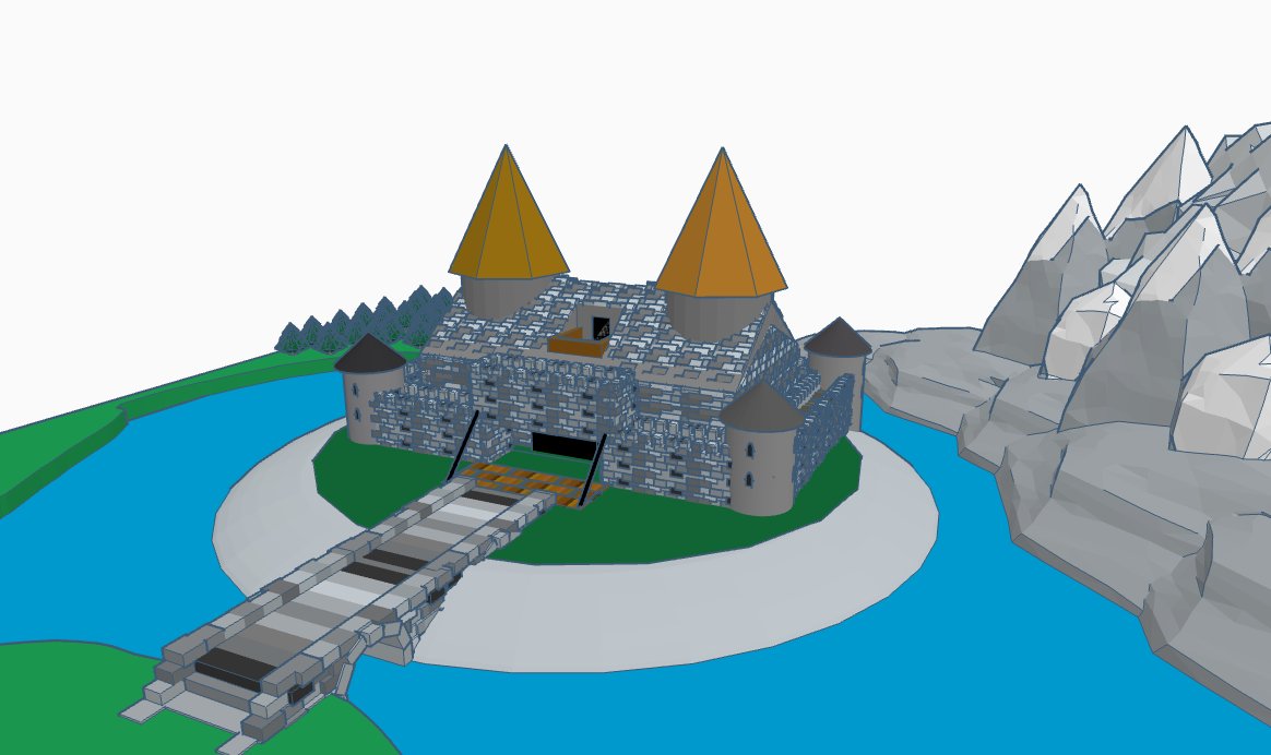 creates_h's tweet photo. Model of a Castle in Tinkercad! https://t.co/DgtdWzBqUl