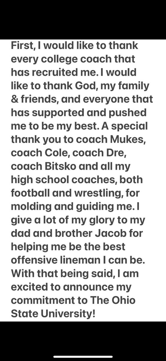JoshuaPadilla66's tweet photo. B⭕️⭕️M!!!!! @CoachStudOL @CoachCookOL @OSUCoachKDub @ryandaytime @OhioStateFB @Hayesfawcett3 https://t.co/wxBfCc1R0U
