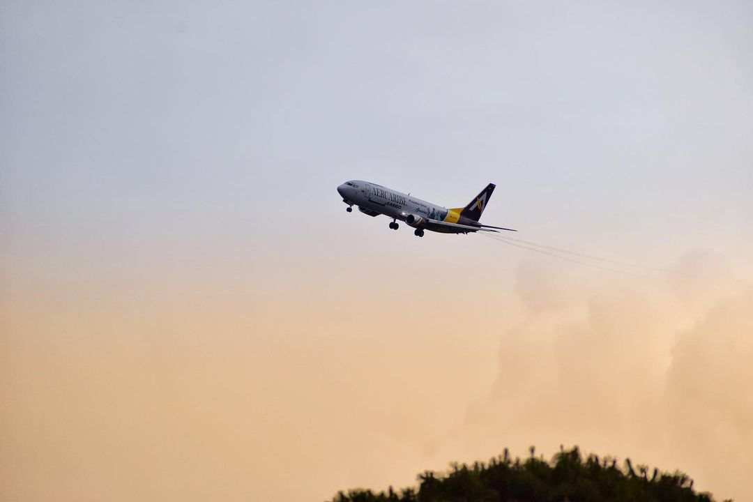 AercaribeCargo's tweet photo. ✈️💪🏻 En este jueves de #TBT compartimos una de las mejores aproximaciones de nuestra flota Boeing 737-400F al Aeropuerto Internacional El Dorado con un espectacular atardecer en la capital colombiana. #VolamosPorTuCarga ✈️

📸 @aeroermo ✈️ https://t.co/kY4S55Pqi5