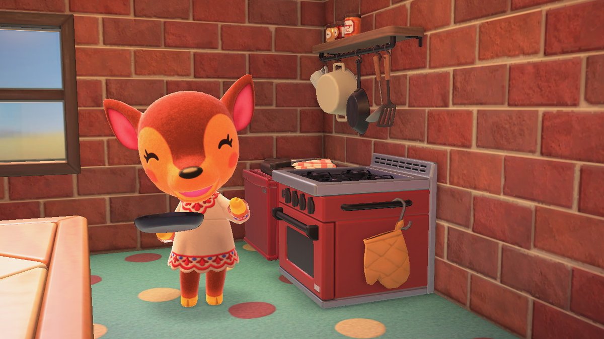 craftytrash's tweet photo. Cooking with Fauna #AnimalCrossing #ACNH #NintendoSwitch https://t.co/JkJmKagnZH