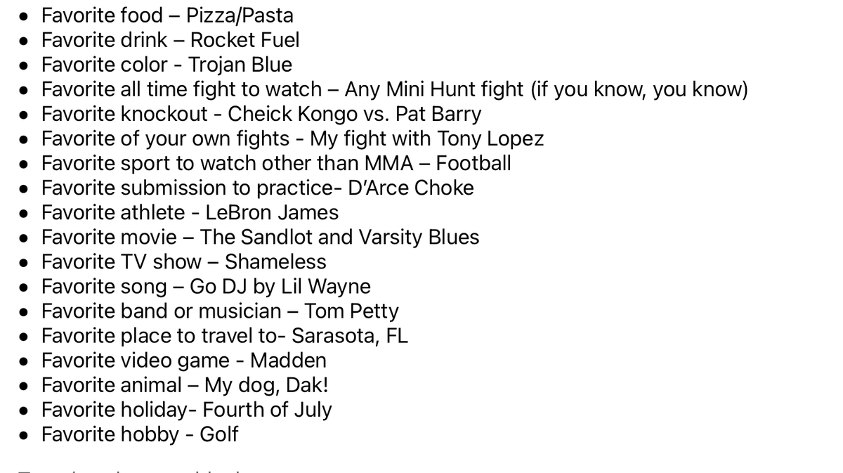 AlexBehunin's tweet photo. Humanizing Athletes: Dustin Jacoby

Dustin lists some of his favorite things ahead of his fight this weekend at #UFC268 https://t.co/vVcqyzkgZ5