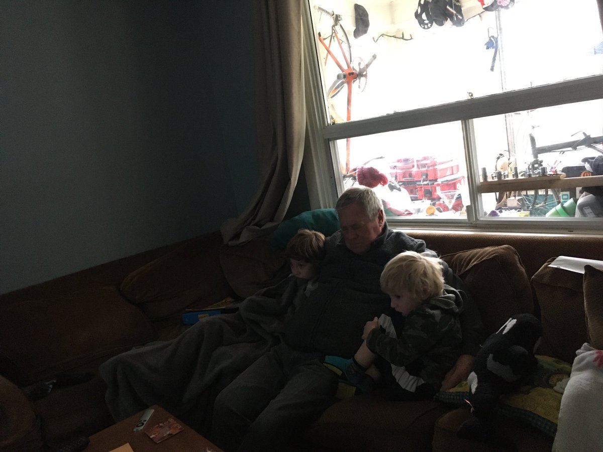 mrcycology's tweet photo. grandpa has come over to help parent - you get what you pay for #hesout #restinghiseyes #peppapigparenting https://t.co/mpQnlG3WEL