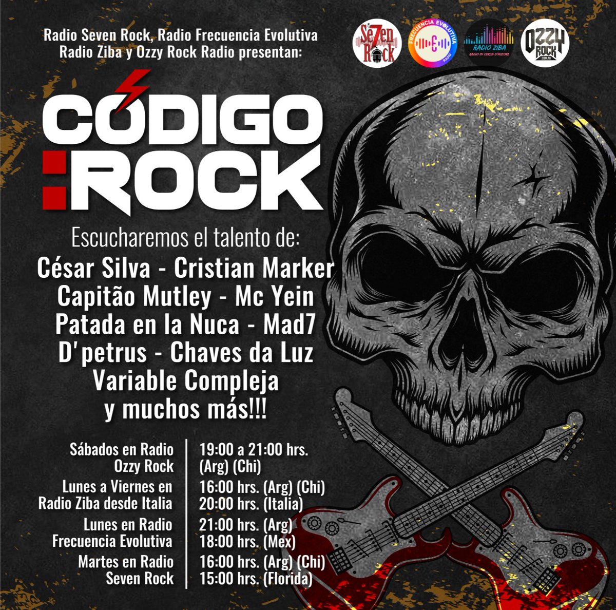 _ChavesdaLuz's tweet photo. E nesse sábado, 19h da Argentina estaremos na programação da rádio @codigorockoficial e outras rádios parceiras
#chavesdaluz #musica #music #rock #autoral #codigorock #cancion https://t.co/wD9fdzJ0rX