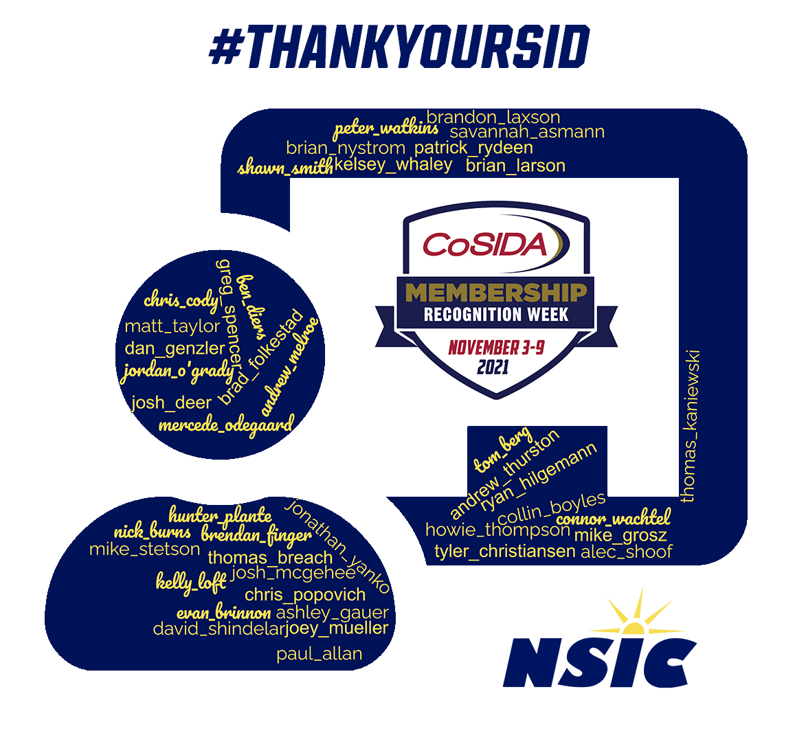 NorthernSunConf's tweet photo. THANK YOU!!!!! To all the Athletics Communications &amp; Creative Professionals in the NSIC and around the nation.  They are Important to College Sports!
#ThankYourSID 
#SIDsMakeItHappen 
#CoSIDA  @CoSIDAnews https://t.co/UDDNNRpnlz