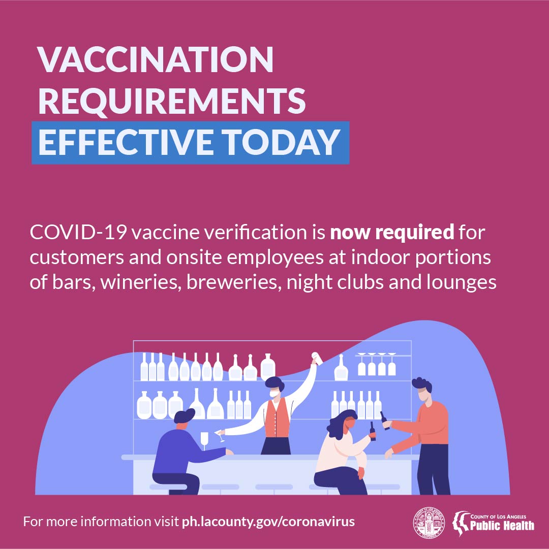 LA Public Health on Twitter "EFFECTIVE TODAY Proof of vaccination is