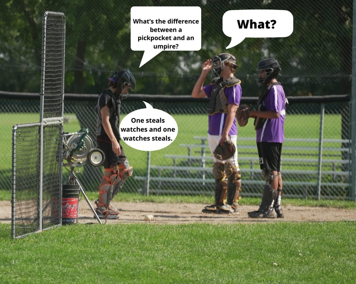 OntarioRockies's tweet photo. This umpires has jokes #hamont
#baseballtraining
#baseballdevelopment
#baseballteam
#highperformance #baseballjokes https://t.co/QmMg0FIYF1