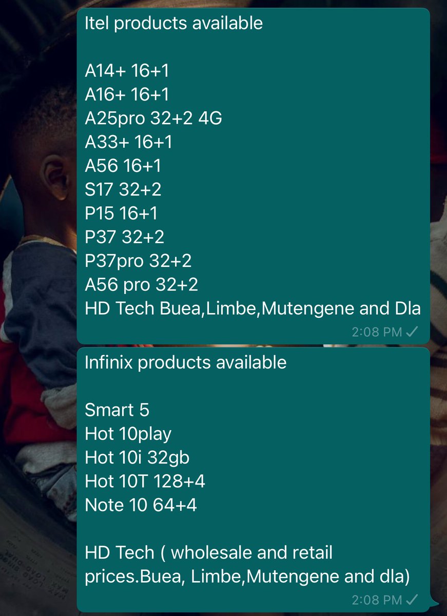 aj_Ayukjuliana's tweet photo. HD TECH we sell phones ,wholesale and retail prices
Locations: Buea,Limbe, Mutengene And Douala
#HDTECH https://t.co/cqmCShz66M