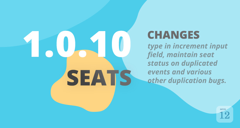 myeventon's tweet photo. UPDATE: Seats addon v1.0.10 https://t.co/GDdtTuyT4m #newevoupdate #eventon #WordPress https://t.co/loq2LZMST3