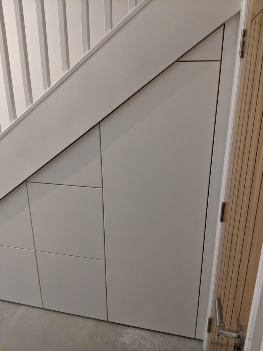 StairsStorage's tweet photo. https://t.co/maPp1FGG9H push to open #shoedrawers / #storagedrawers with tall coat #storagecupboard and pull out #coatrails were installed / fitted in #york #cathedralcity #Understairsstorage #storage #stairs #stairsstorage #furniture #home #handmade #design #understairstorage https://t.co/yEFvapwkR9