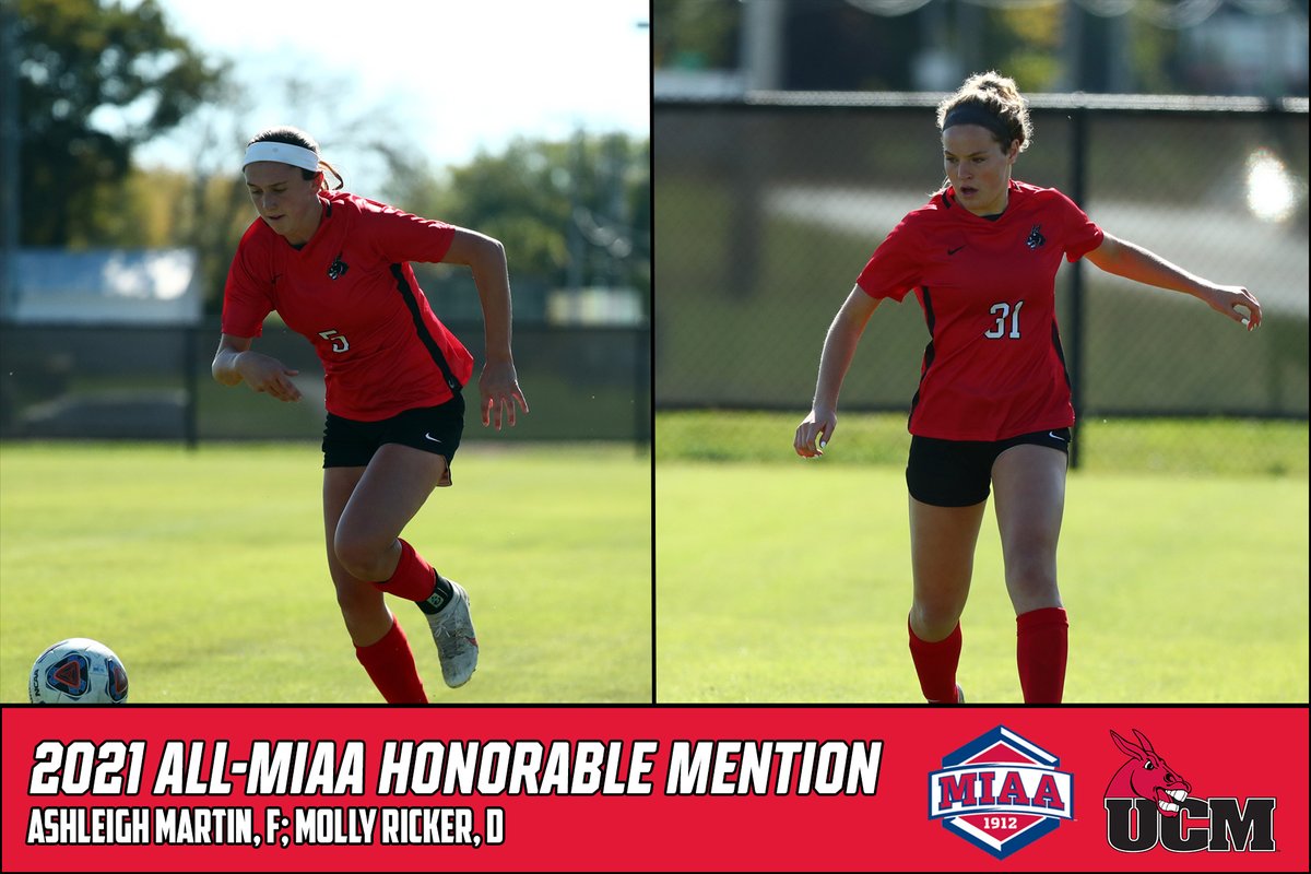 Our 2021 All-<a href="/TheMIAA/">The MIAA</a> Honorable Mention selections!

Congratulations, Ashleigh and Molly!

#teamUCM