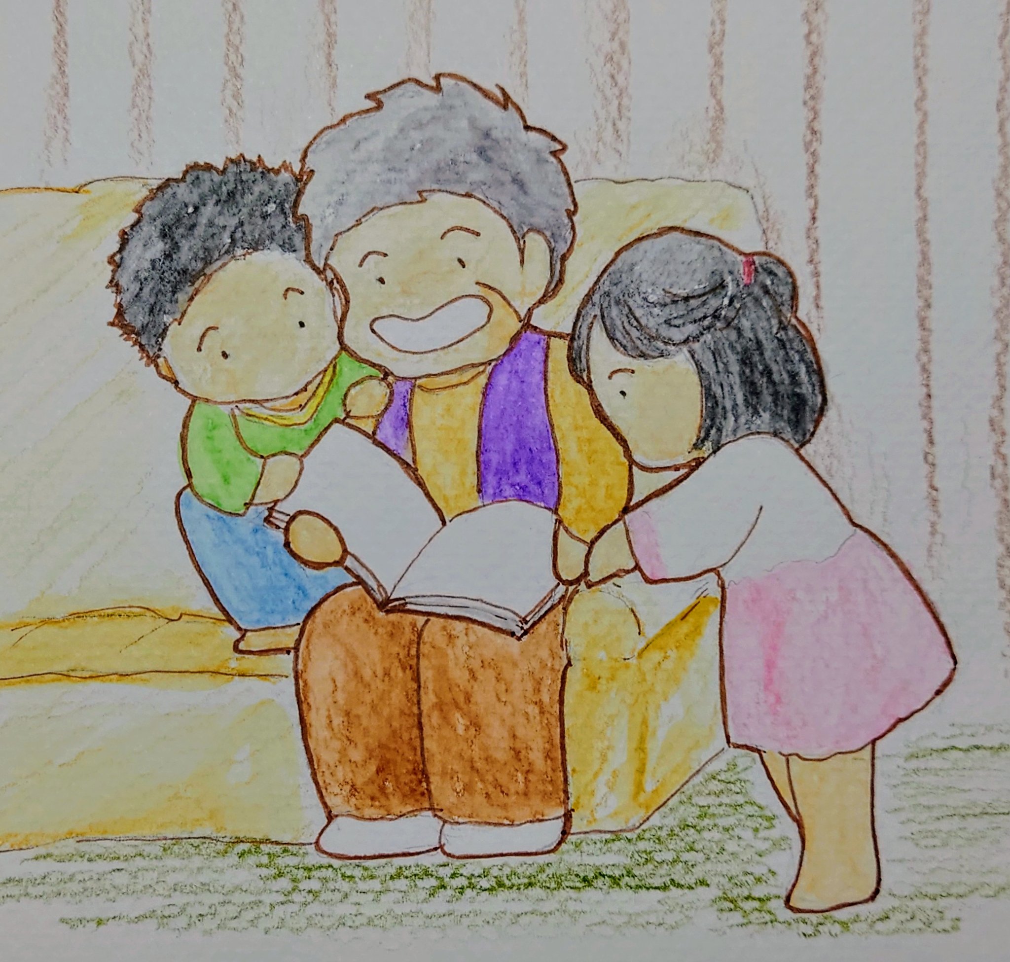 ケーコロ 今日は祖父母との交流 いい孫の日だそうです ウチは親と同居なので 子供たちが小さい時は何かと おばあちゃ ん と親よりばあちゃんだったような 再掲 イラスト ゆるいイラスト いい孫の日 孫 家族 おばあちゃん