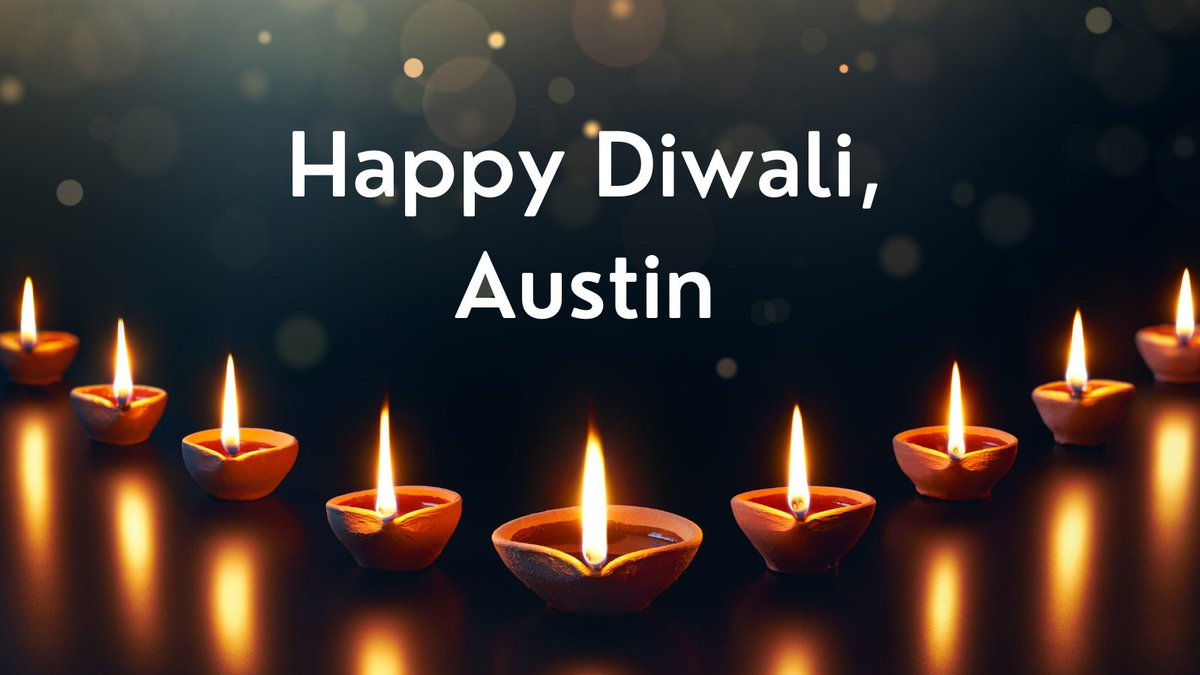MayorAdler's tweet photo. Happy #Diwali, Austin! No matter our backgrounds or beliefs, let's all embrace the victory of light over darkness, good over evil, and knowledge over ignorance. To those who celebrate, may your festivities be full of light and joy. https://t.co/MIgIGnZpUQ