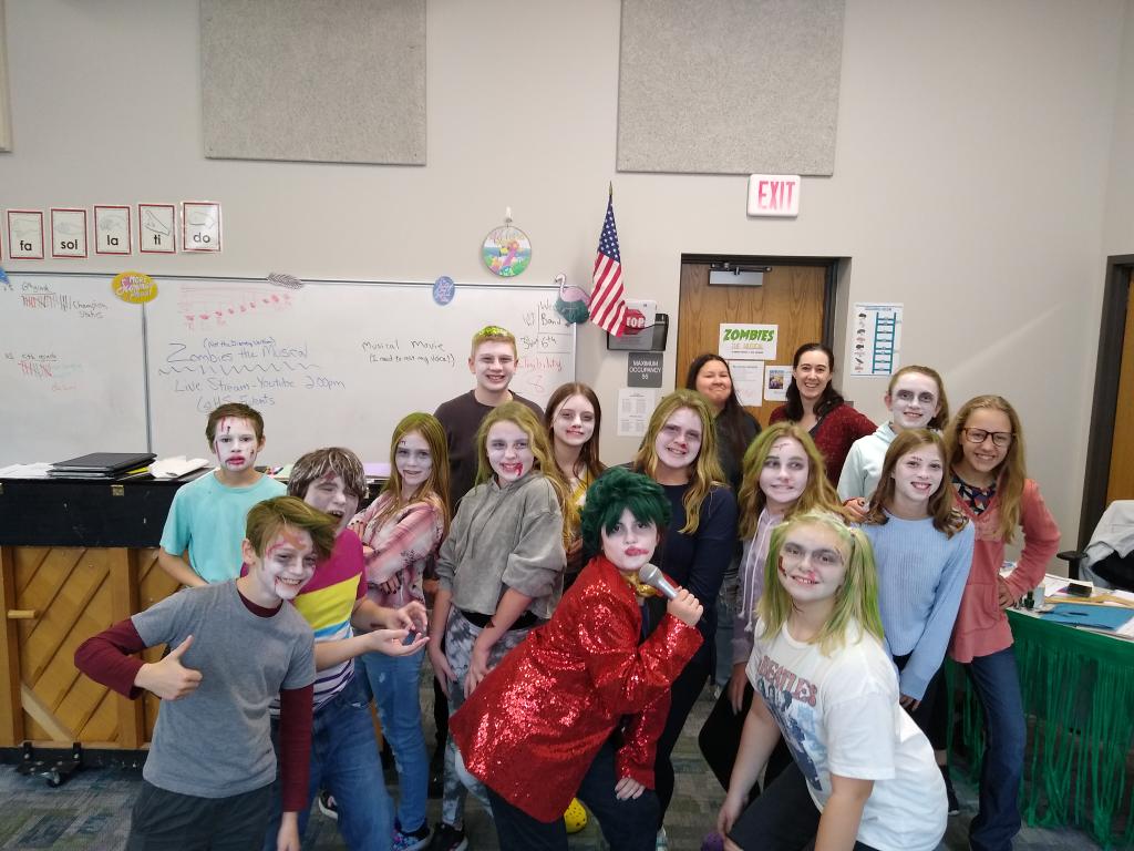They did it! I'm so proud. Zombies the musical! #goodhueschool