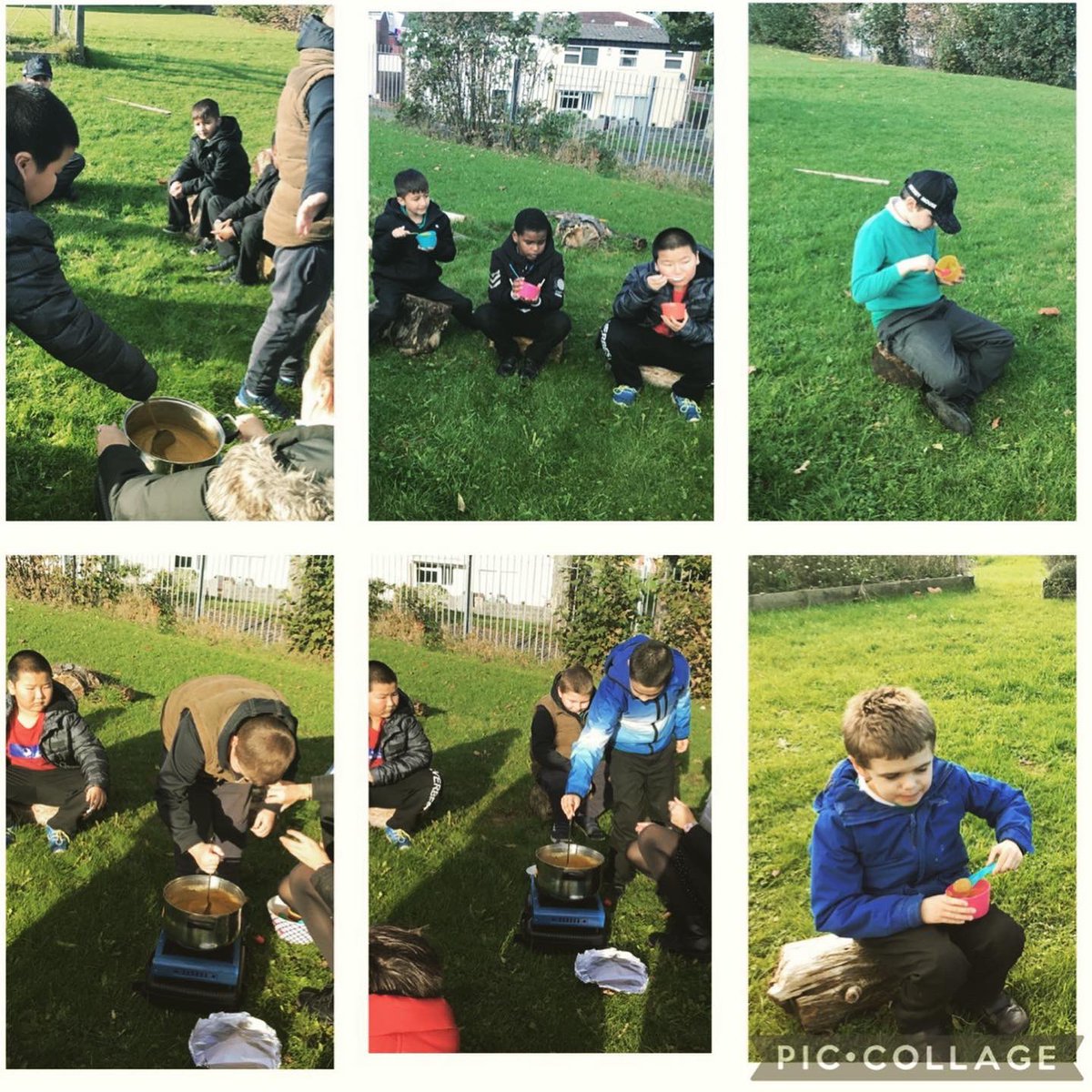 Springwood_Prm's tweet image. Base have been making soup in forest school today #springbase1 #springcoch #springhealthandwellbeing