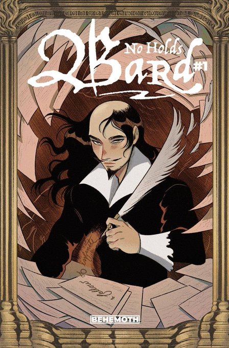 Hey everyone, sharing news that the comic by @RealGladstone "NO HOLDS BARD" #1 - art by @gabriellemkari / colors by me -  is available to purchase, links below! 