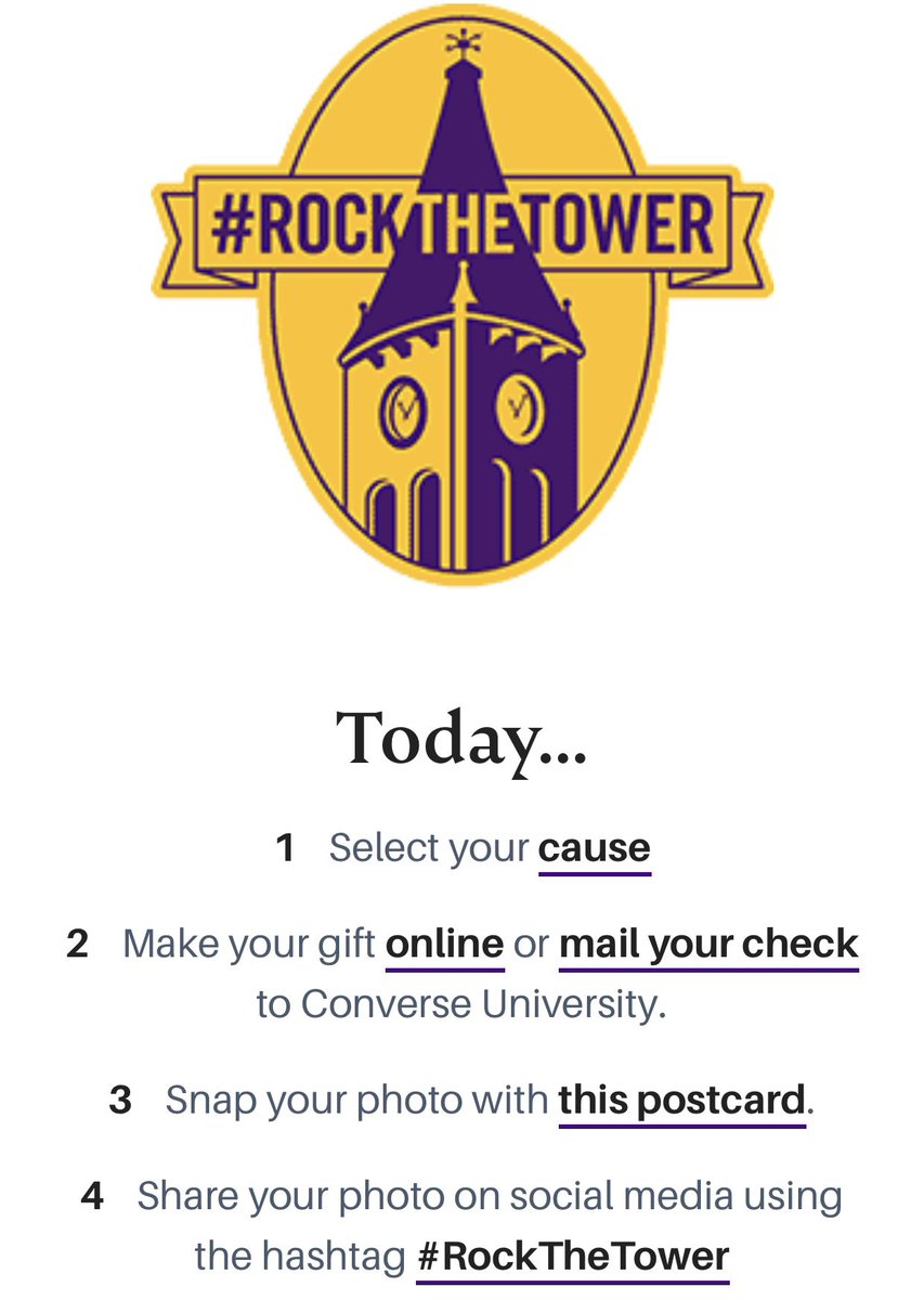 Help us #RockTheTower 👏👏👏

converse.edu/rockthetower/