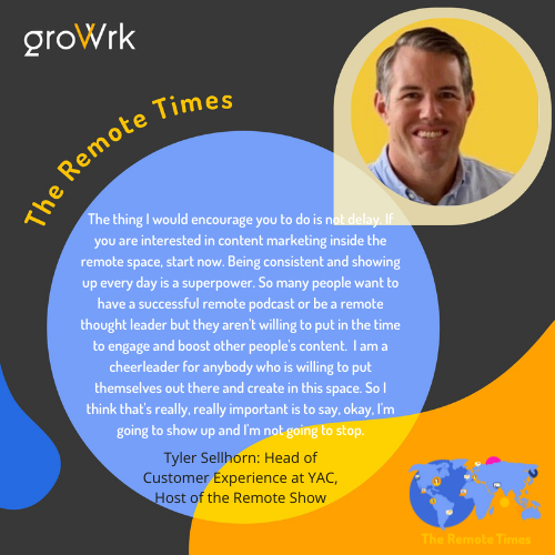 This week, The Remote Times is making history by featuring our first-ever asynchronous 
<a href="/Yac/">Yac</a> interview with 
@tsellhorn, Head of CX at Yac, and Host of The Remote Show.

Check out this excerpt below about what he thinks is necessary to have a successful remote content strategy.