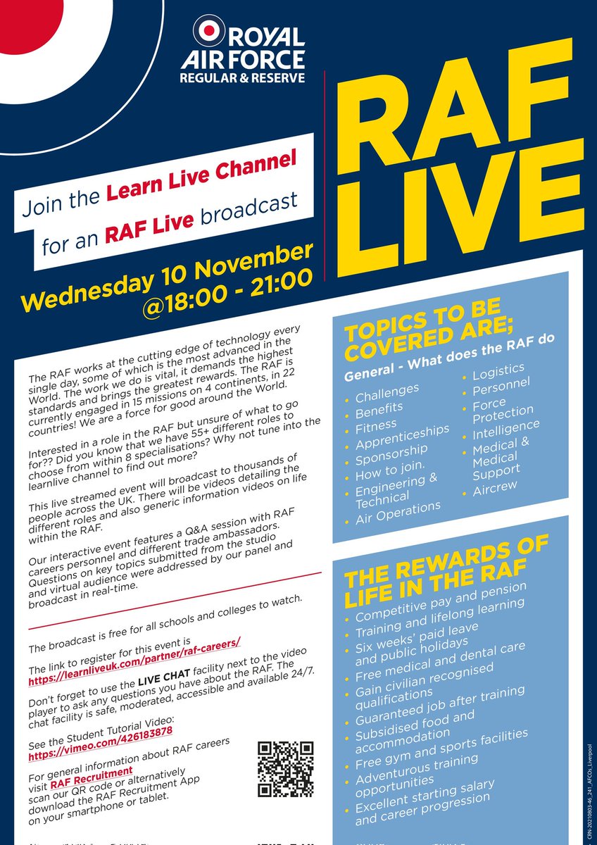RAFJobsNE's tweet photo. One of our recruiters will be online during this event next week. Sign up if you have an interest or wish to gain an insight into life in the #RAF #RAFlive #VirtualCareers #NoOrdinaryJob
@TyneandWearJobs @SkillsHubNCL https://t.co/X9gzDRbq4l